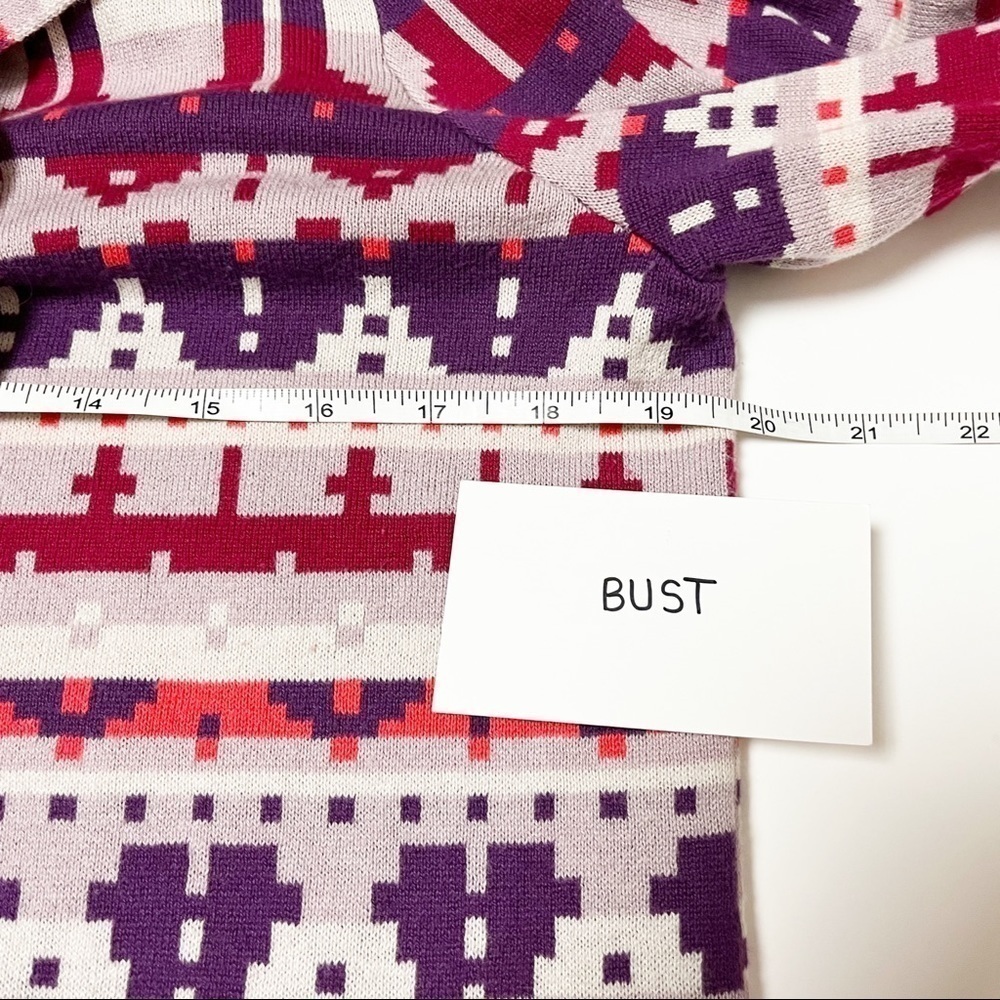 Woolrich Southwestern cardigan sweater single button collar geometric Aztec - Picture 6 of 9